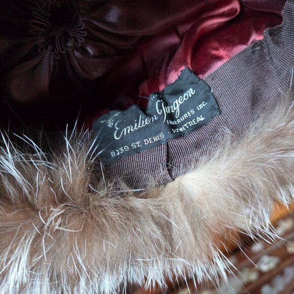 Stunning Real Fur Hat Mink & Crystal Fox - Picture 8 of 11